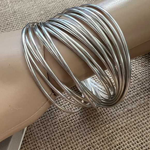 HOT Silpada .925 Sterling Silver 21 Bangle Salute Interlocking Bangles Bracelet - Picture 5 of 8